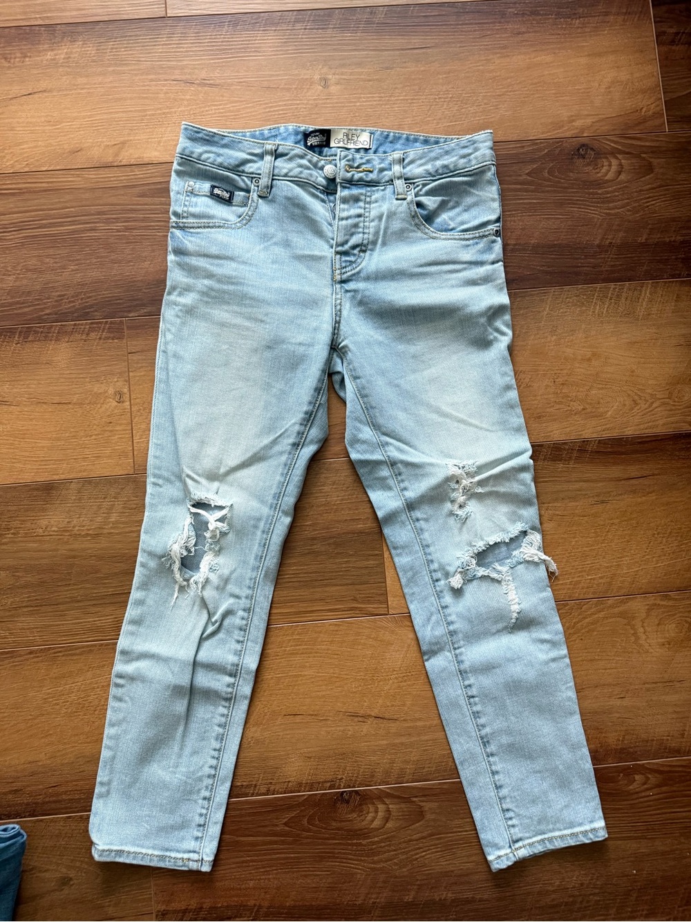 Superdry Light Blue Skinny Distressed Jeans
